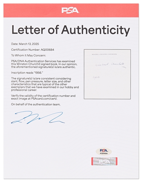 Winston Churchill Signed German Edition of ''The Birth of Britain'' Without Inscription -- With PSA COA
