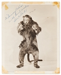 Bert Lahr Signed 8'' x 10'' Photo as the Lion from ''The Wizard of Oz'' -- An Iconic Image of the Cowardly Lion Looking for a Fight