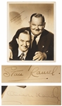 Stan Laurel & Oliver Hardy Signed Photo -- Measures 8 x 9.75