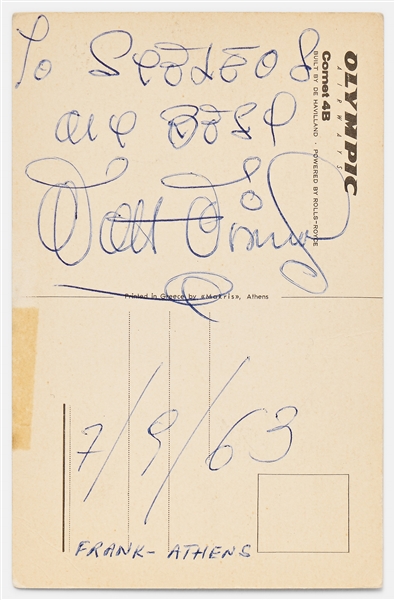 Walt Disney Signed Postcard