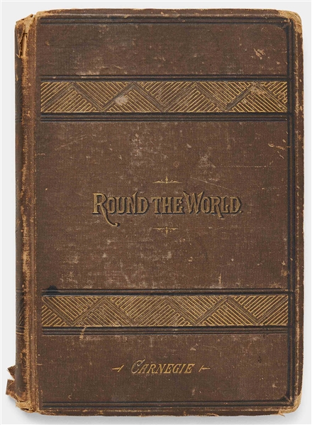Andrew Carnegie Signed Private Edition of His Travelogue '' Notes of a Trip Round The World'' -- Published in 1879 for Private Distribution by Carnegie