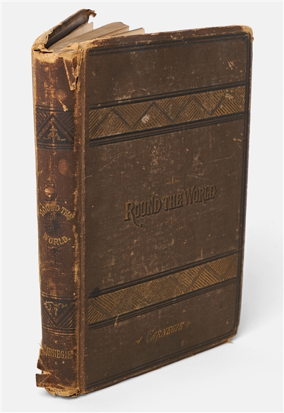 Andrew Carnegie Signed Private Edition of His Travelogue '' Notes of a Trip Round The World'' -- Published in 1879 for Private Distribution by Carnegie