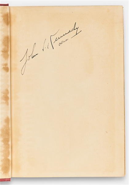 John F. Kennedy Signed First Edition of ''Why England Slept'' -- Vintage 1940 Signature by JFK Without Inscription -- With University Archives COA