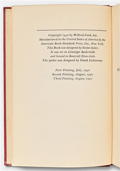 John F. Kennedy Signed First Edition of ''Why England Slept'' -- Vintage 1940 Signature by JFK Without Inscription -- With University Archives COA