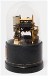 Thomas Edison's Universal Self-Winding Stock Ticker -- With Original Glass Dome