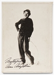 Charlie Chaplin Signed Photo as ''The Tramp''
