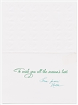 Harper Lee Christmas Card Signed