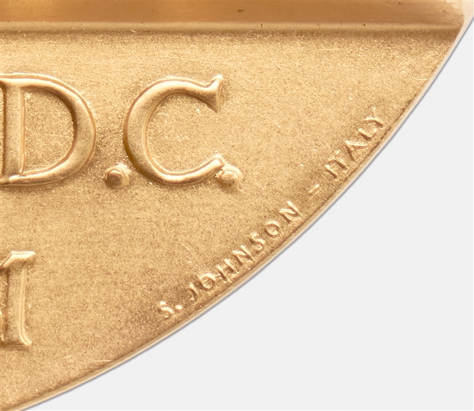 John F. Kennedy Inaugural Medal Made of 18 Karat Gold -- Extremely Rare