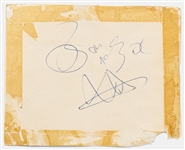 AC/DC Signatures -- Includes 2 by Bon Scott, Plus Angus Young & Mark Evans, All Acquired in January 1977 -- With Roger Epperson COA