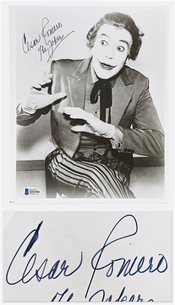 Cesar Romero Signed 8'' x 10'' Photo as the Joker from ''Batman'' -- With Beckett COA