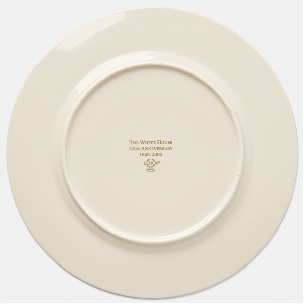 Bill Clinton 200th Anniversary White House China Service Plate -- Largest Plate Measures 12'' in Diameter