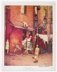 Norman Rockwell Signed Lithograph of His Famous Painting ''Homecoming'' -- Measures 19'' x 25''