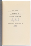 Ayn Rand Signed ''Atlas Shrugged'' -- Special 10th Anniversary Limited Edition -- Exceptional, Near Fine Condition