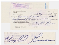 Lot of Items Personally Owned by Mercury 7 and Apollo 1 Astronaut Gus Grissom -- Includes Handwritten & Signed Check, Grissom's Textbook with Handwritten Notes, His Life Preserver & More