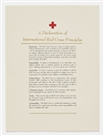 Vintage Red Cross Poster Listing Its Seven Principles