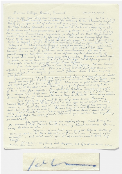 John Steinbeck Autograph Letter Signed -- ''I hate to say this as claimant but I think the best writing I have ever done...''