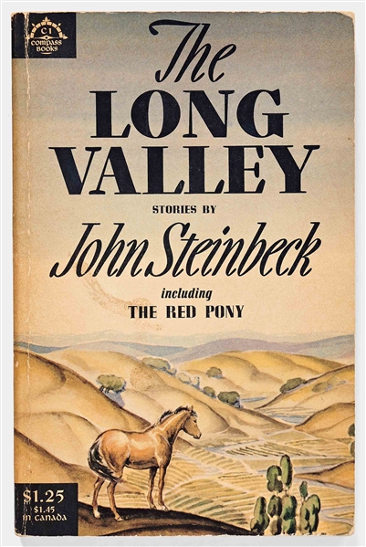 John Steinbeck Signed Presentation Copy of ''The Long Valley'' -- Steinbeck Pokes Fun at the Title of His Book: ''...If this valley had been any longer there would be no point in it. Or is there?...''