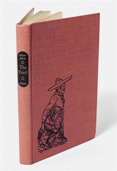 John Steinbeck Signed Presentation Copy of ''The Pearl'' -- ''...'delightful, brilliant, gorgeous, talented...I have tested this product and certify that the claims made for it are accurate...''