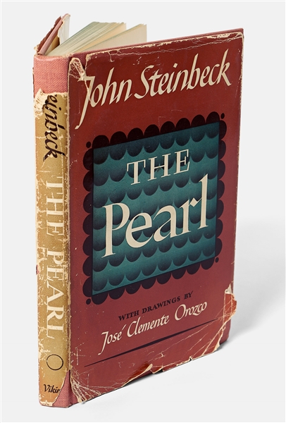 John Steinbeck Signed Presentation Copy of ''The Pearl'' -- ''...'delightful, brilliant, gorgeous, talented...I have tested this product and certify that the claims made for it are accurate...''