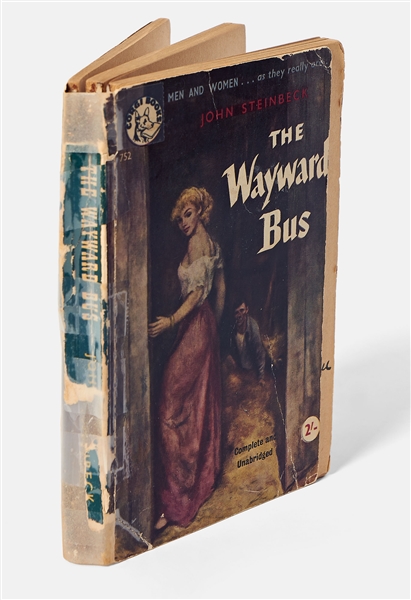 John Steinbeck Signed Presentation Copy of ''The Wayward Bus'' -- ''...No need to be wayward just because this book is - but it's fun!...''