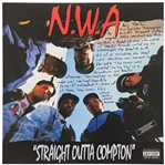 "Straight Outta Compton" LP Record Album Signed by the Photographer of the Iconic Photo, with Story About How It Came to Be
