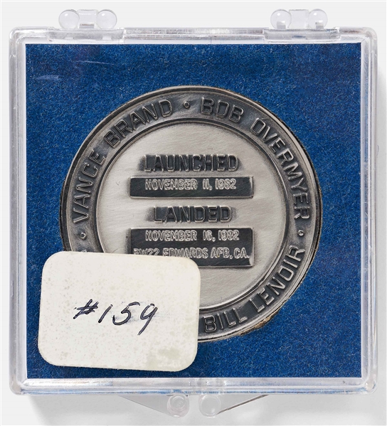 Sally Ride's Personally Owned STS-5 Space Shuttle Columbia Robbins Medal