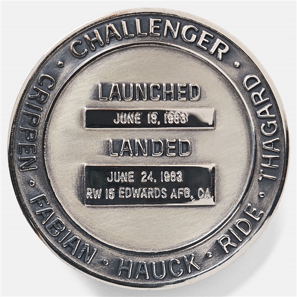 Sally Ride's Personally Owned STS-7 Space Shuttle Challenger Flown Robbins Medal -- Ride Made History as the First Female Astronaut on This Mission