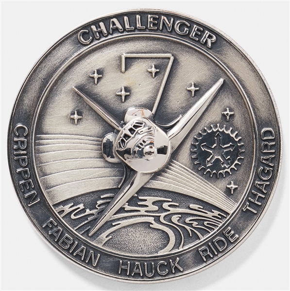 Sally Ride's Personally Owned STS-7 Space Shuttle Challenger Flown Robbins Medal -- Ride Made History as the First Female Astronaut on This Mission