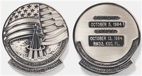Sally Rides Personally Owned STS-7 Space Shuttle Challenger Flown Robbins Medal -- Ride Made History as the First Female Astronaut on This Mission