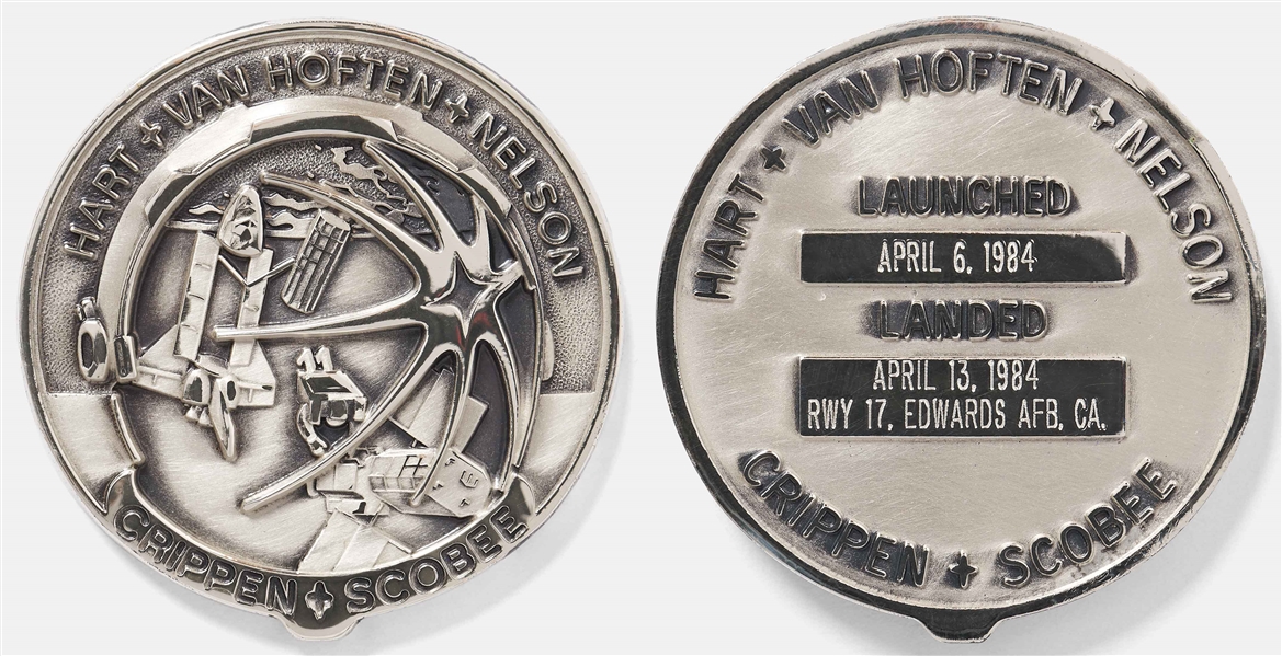 Sally Ride's Personally Owned STS-41-C Space Shuttle Challenger Robbins Medal