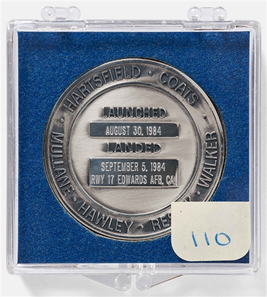 Sally Ride's Personally Owned STS-41-D Space Shuttle Discovery Robbins Medal