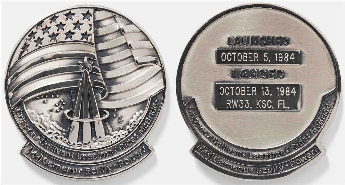Sally Ride's Personally Owned STS-41-G Space Shuttle Challenger Flown Robbins Medal -- Ride Served as Mission Specialist and Flight Engineer on STS-41-G