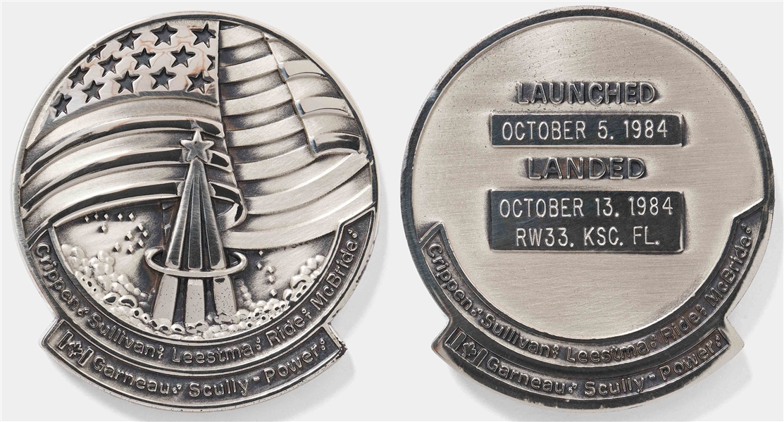 Sally Ride's Personally Owned STS-41-G Space Shuttle Challenger Flown Robbins Medal -- Ride Served as Mission Specialist and Flight Engineer on STS-41-G