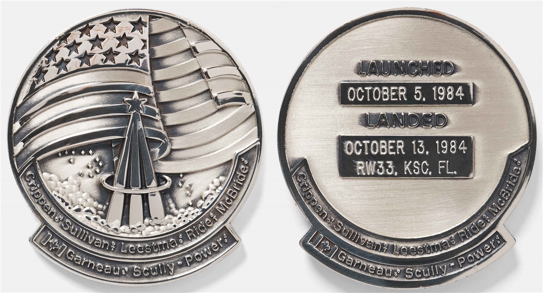Sally Ride's Personally Owned STS-41-G Space Shuttle Challenger Flown Robbins Medal -- Ride Served as Mission Specialist and Flight Engineer on STS-41-G