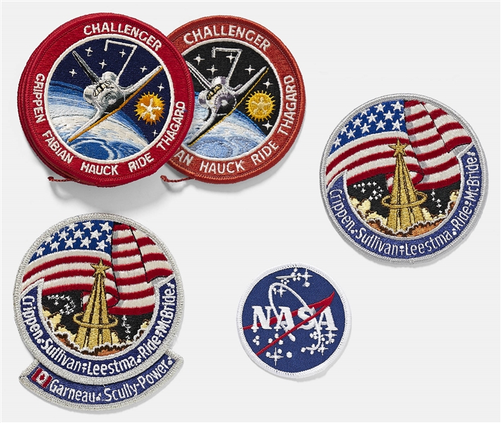 Large Collection of Sally Ride's Personally Owned NASA Patches, Pendants, Stickers & More -- Includes Ride's Possibly Space-Flown NASA Name Tag