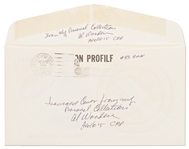 Apollo 15 Crew-Signed NASA Insurance Cover -- From Al Worden's Personal Collection, and Also With His Signed COA