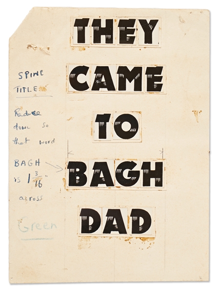 Original First Edition Artwork for the Agatha Christie Novel "They Came to Baghdad"