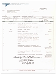 Fred Haise Signed Souvenir Copy of the Infamous Grumman Towing Invoice for Apollo 13