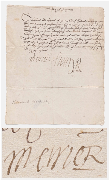 Mary, Queen of Scots Letter Signed from 1565