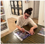 Purple Rain Designer Laura LiPuma Signed Album Cover with Handwritten Details on Its Iconic Design -- We picked the purple he wanted to use (PMS 272)