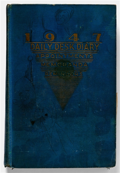 Sheldon Mayers 1947 Day Planner as Editor of All-American Publications -- Plus Several Letters to Mayer Regarding Comics & a Note from Mayer About How Comics affect the younger generation