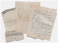 Sheldon Mayer's 1947 Day Planner as Editor of All-American Publications -- Plus Several Letters to Mayer Regarding Comics & a Note from Mayer About How Comics ''affect the younger generation''