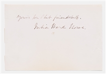 Julia Ward Howe Signed Slip