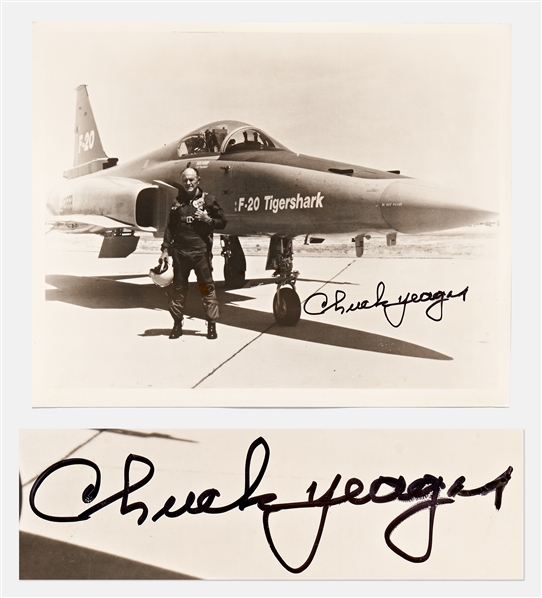 Chuck Yeager Signed 10 x 8 Photo -- With JSA COA
