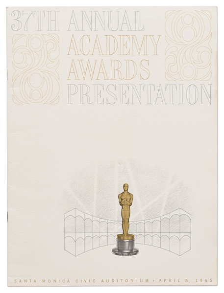 Program from the 37th Academy Awards in 1965 -- The Year of Mary Poppins, My Fair Lady and Dr. Strangelove