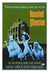 Disneyland Imagineer Robert Gurr Signed Haunted Mansion Poster -- With Beckett COA