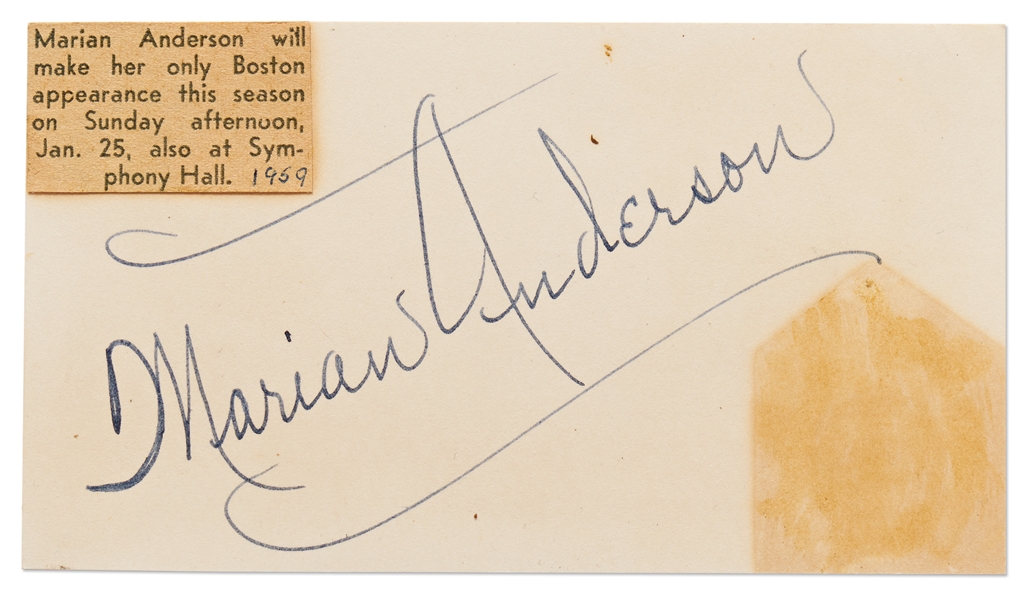 Marian Anderson Signature