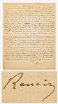 Pierre-Auguste Renoir Autograph Letter Signed, Likely to Claude Monet -- ...I forgot to write to you about the Manet sale, which exceeded all expectations because there was nothing...
