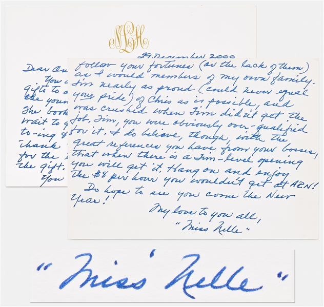 Harper Lee Autograph Letter Signed Plus Signed Envelope