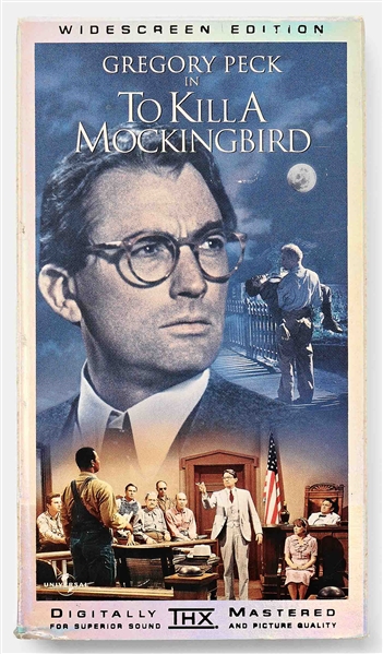 Harper Lee Signed VHS Cover of ''To Kill a Mockingbird'' Starring Gregory Peck